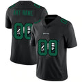 Custom P.Eagles Black Team Logo Dual Overlap Limited Jersey