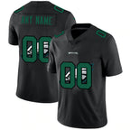 Custom P.Eagles Black Team Logo Dual Overlap Limited Jersey