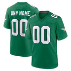 Custom P.Eagles Kelly Green Alternate Game Jersey