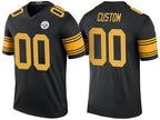 Custom P.Steelers Black Color Rush Legend Limited Jersey
