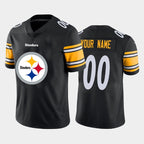 Custom P.Steelers Black Team Big Logo Vapor Untouchable Limited Jersey