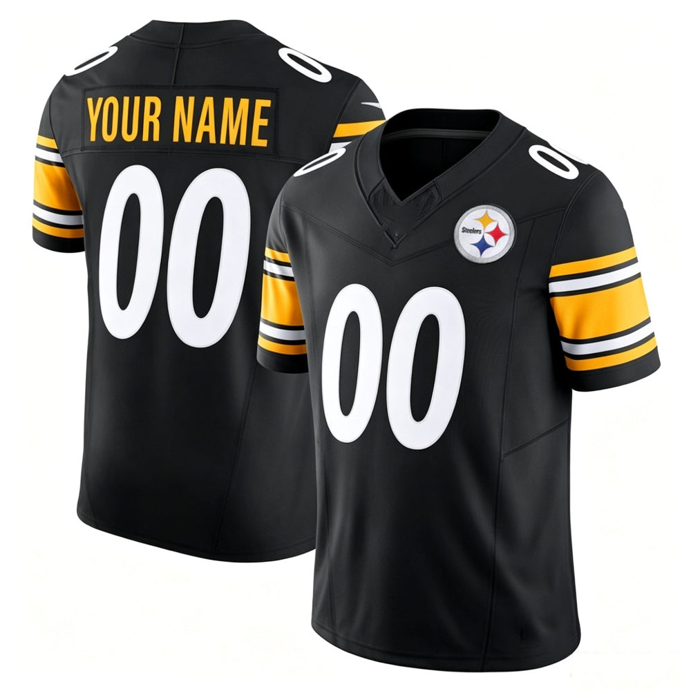 Custom P.Steelers Black Vapor F.U.S.E. Limited Stitched Football Jersey