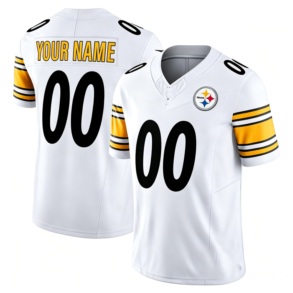 Custom P.Steelers White Vapor F.U.S.E. Limited Stitched Football Jersey