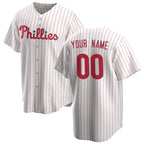 Custom Philadelphia Phillies White Home Replica Baseball Jersey