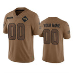 Custom S.Seahawks Active Player 2023 Brown Salute To Service Limited Stitched Jersey
