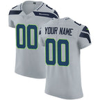 Custom S.Seahawks Elite Grey Vapor Untouchable Alternate Jersey