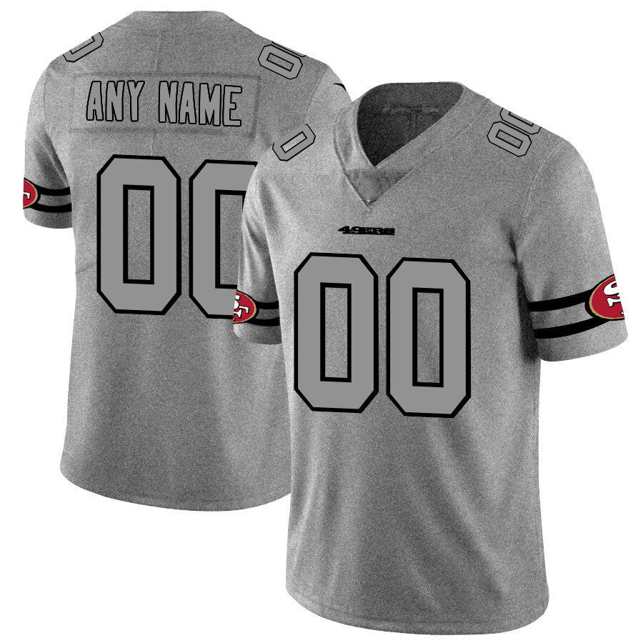 Custom SF.49ers 2019 Gray Gridiron Gray Vapor Untouchable Limited Jersey