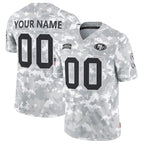 Custom SF.49ers Active Player 2024 F.U.S.E Arctic Camo Salute To Service Limited Stitched Jersey