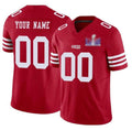 Custom SF.49ers Active Player Red 2024 F.U.S.E. LVIII Patch Vapor Untouchable Limited Stitched Jersey