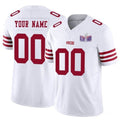 Custom SF.49ers Active Player White 2024 F.U.S.E. LVIII Patch Vapor Untouchable Limited Stitched Jersey