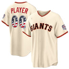 Custom San Francisco Giants 2026 All-Star Edition Stars & Stripes Cream Stadium Pick-A-Player Baseball Jersey