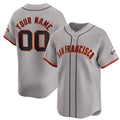 Custom San Francisco Giants Active Player Gray Away Limited Stitched Baseball Jersey