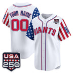 Custom San Francisco Giants America 250 Edition Vapor Premier Limited White Stitched Baseball Jersey
