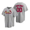 Custom St. Louis Cardinals Gray Stitched Cool Base Road Baseball Jersey