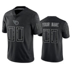 Custom T.Titans Active Player Black Reflective Limited Stitched Jersey