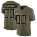 Custom T.Titans Active Player Olive 2025 F.U.S.E. Salute to Service Limited Stitched Jersey