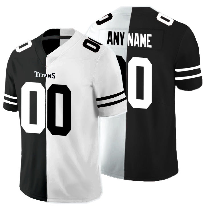 Custom T.Titans Black And White Split Vapor Untouchable Limited Jersey