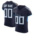 Custom T.Titans Navy Vapor F.U.S.E. Elite Jersey