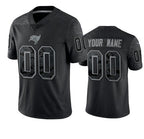 Custom TB.Buccaneers Active Player Black Reflective Limited Stitched Jersey