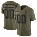 Custom TB.Buccaneers Active Player Olive 2025 F.U.S.E. Salute to Service Limited Stitched Jersey