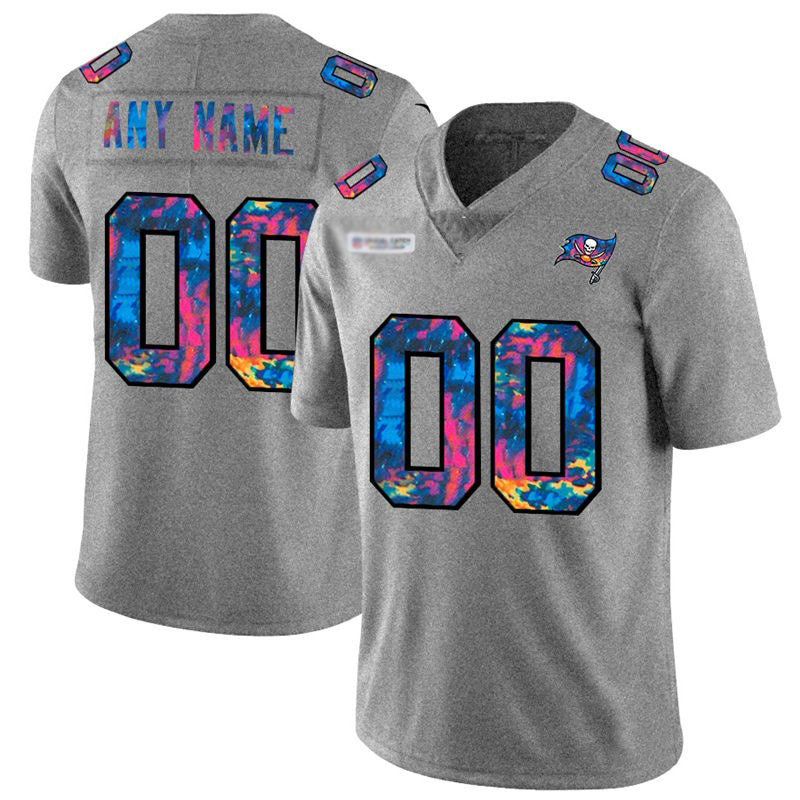 Custom TB.Buccaneers Gray Multi-Color 2020 Crucial Catch Vapor Untouchable Limited Jersey