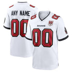 Custom TB.Buccaneers White 50th Season Game Jersey