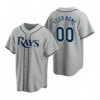 Custom Tampa Bay Rays Gray 2020 Stitched Cool Base Road Baseball Jersey