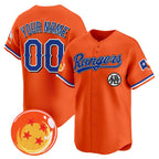 Custom Texas Rangers x Dragon Ball Orange Vapor Premier Limited Jersey - All Stitched Baseball Jersey