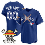 Custom Toronto Blue Jays x One Piece Royal Vapor Premier Limited Jersey - Stitched Baseball Jersey