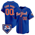 Cutsom New York Mets Active Player Royal 2024 Spring Training Vapor Premier Limited Stitched Baseball Jersey HELVY