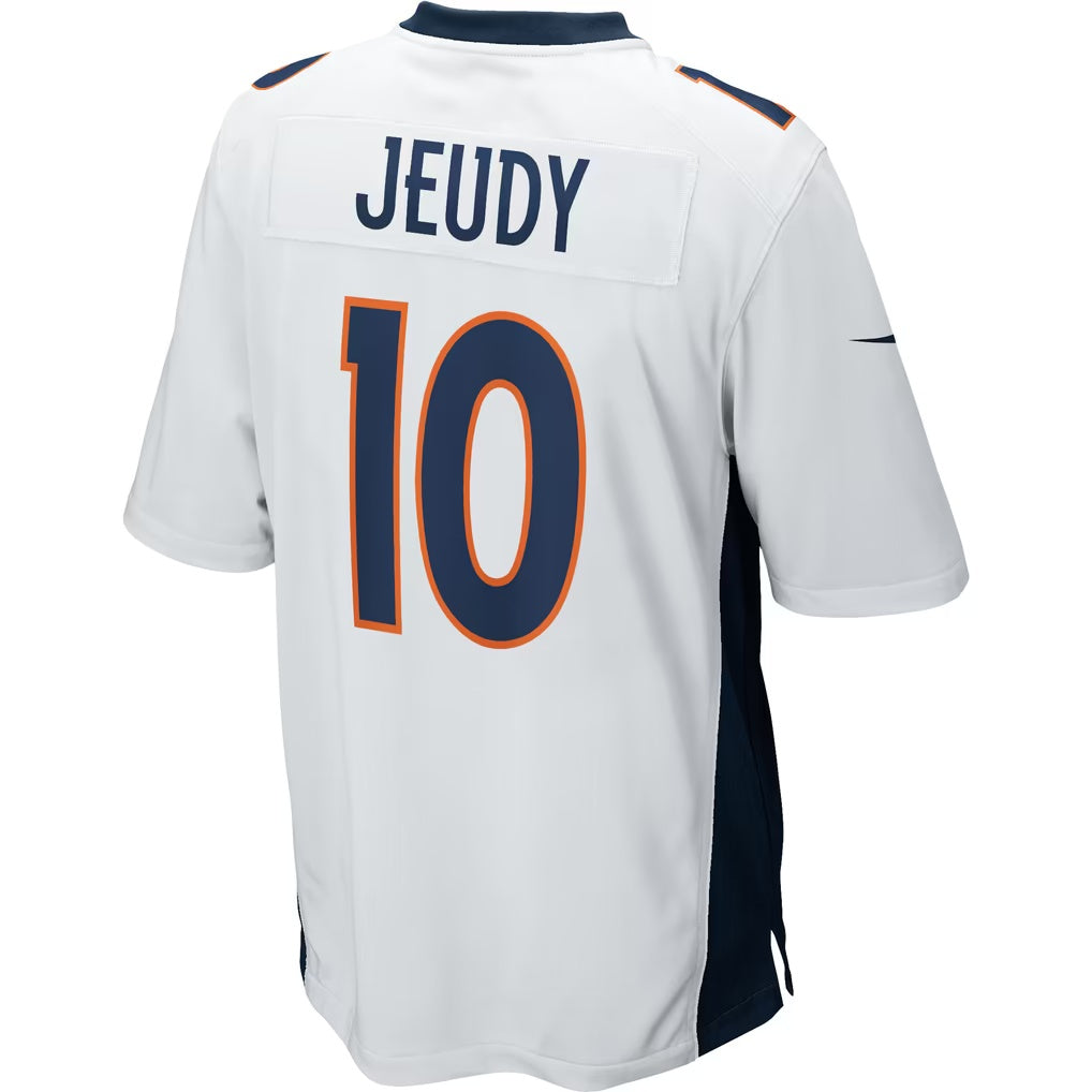D.Broncos #10 Jerry Jeudy White Game Football Jersey