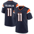 D.Broncos #11 Troy Franklin Player Navy Home Game Football Jersey