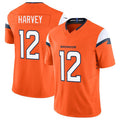 D.Broncos #12 RJ Harvey Orange 2025 F.U.S.E. Vapor Limited Stitched Football Jersey