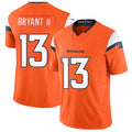 D.Broncos #13 Pat Bryant II Orange 2025 Draft F.U.S.E. Vapor Limited Stitched Football Jersey