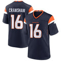 D.Broncos #16 Jeremy Crawshaw Player Navy Home Game Football Jersey