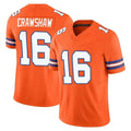 D.Broncos #16 Jeremy Crawshaw Player Orange Vapor F.U.S.E. Limited Football Jersey