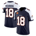 D.Broncos #18 Peyton Manning Navy 2024 F.U.S.E. With 4-Star C Patch Vapor Limited Stitched Football Jersey