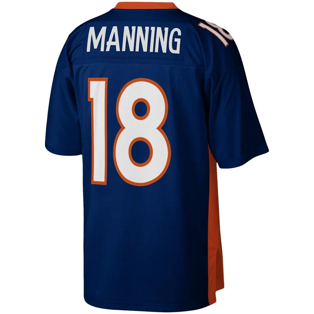 D.Broncos #18 Peyton Manning Player Mitchell & Ness Navy Legacy Replica Football Jersey