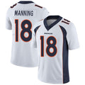 D.Broncos #18 Peyton Manning White Stitched Vapor Untouchable Limited Football Jersey
