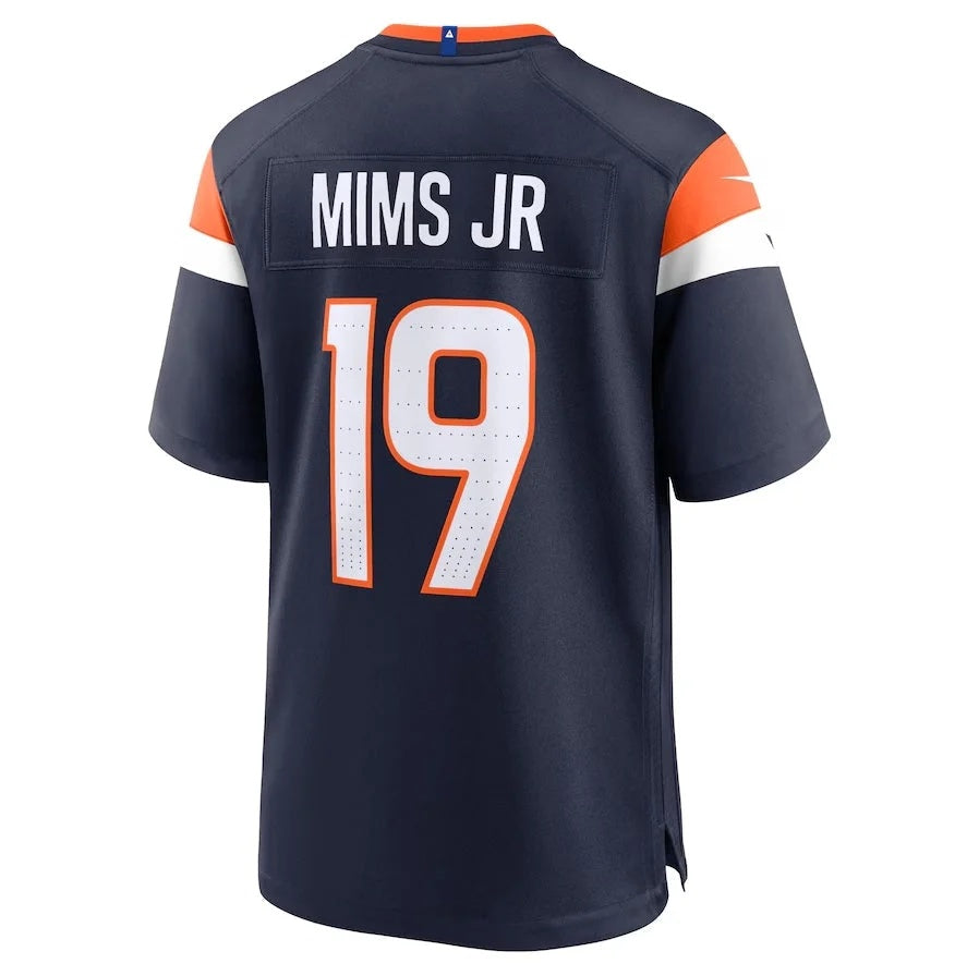 D.Broncos #19 Marvin Mims Jr Player Navy Game Stitched American Football Jersey