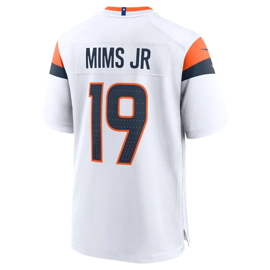 D.Broncos #19 Marvin Mims Jr Player White Game Stitched American Football Jersey