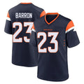 D.Broncos #23 Jahdae Barron Player Navy Home Game Football Jersey
