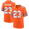 D.Broncos #23 Jahdae Barron Player Orange Collection Throwback Football Jersey