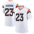 D.Broncos #23 Jahdae Barron Player Whtie Home Game Football Jersey