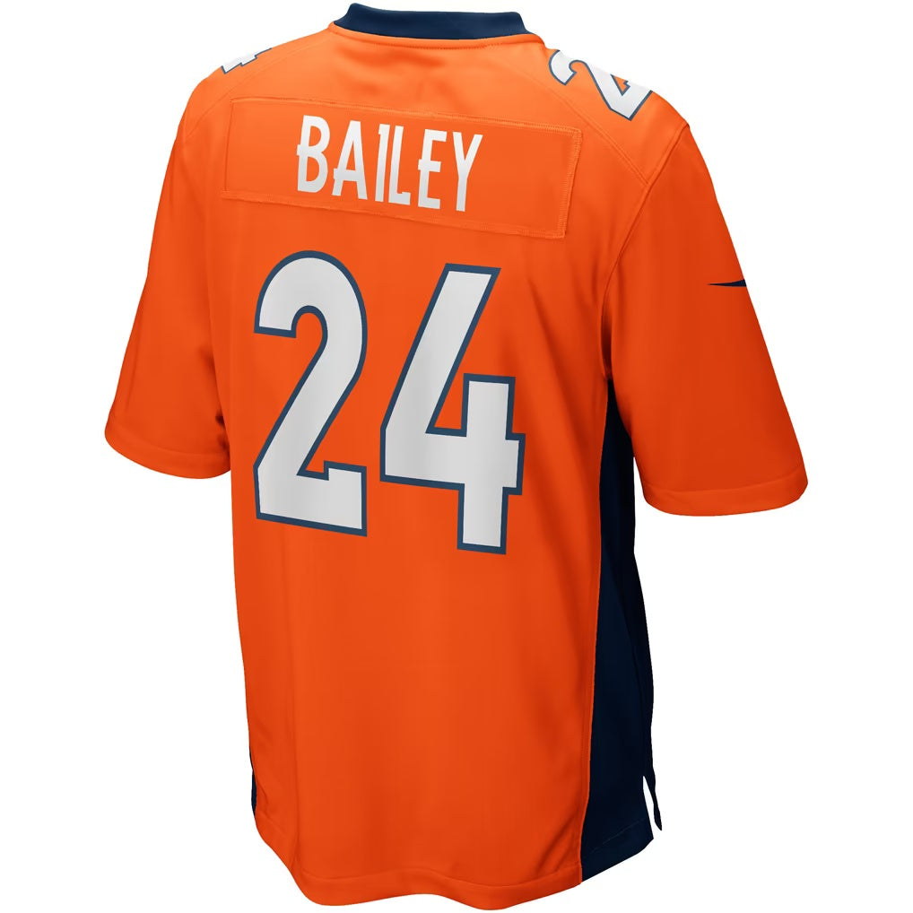 D.Broncos #24 Champ Bailey Orange Game Retired Player Football Jersey