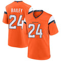 D.Broncos #24 Champ Bailey Player Orange Home Game Football Jersey