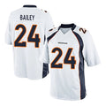 D.Broncos #24 Champ Bailey Player White Game Football Jersey