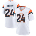 D.Broncos #24 Champ Bailey Player White Home Game Football Jersey