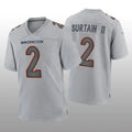 D.Broncos #2 Patrick Surtain II Gray Atmosphere Player Jersey Stitched American Football Jersey