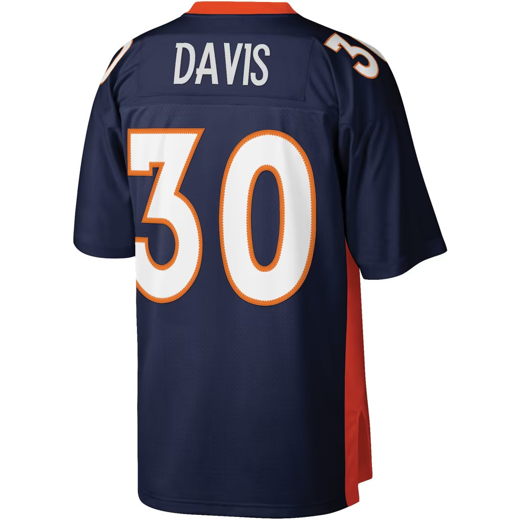 D.Broncos #30 Terrell Davis Mitchell & Ness Navy Legacy Replica Football Jersey